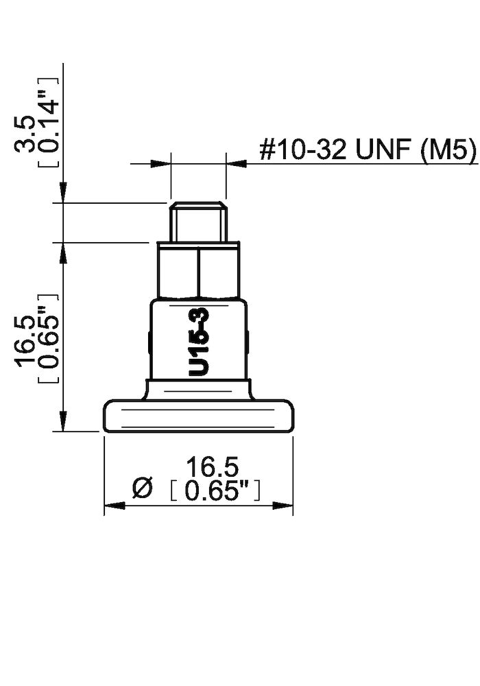 Piab Suction cup U15-3 Silicone, M5 male