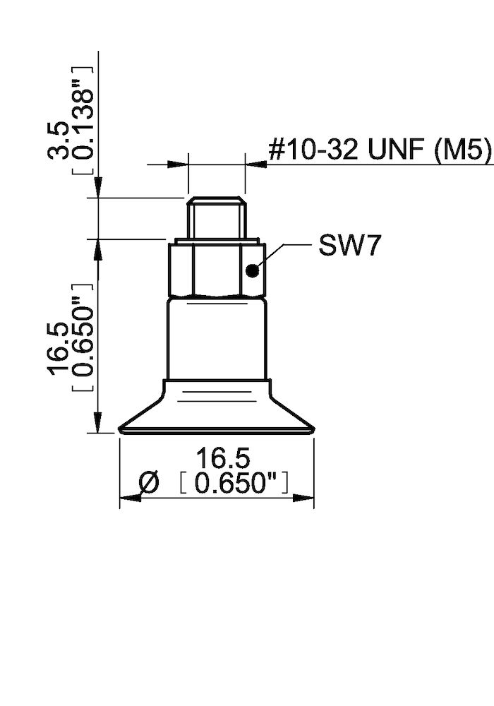 Piab Suction cup U15 Silicone, M5 male
