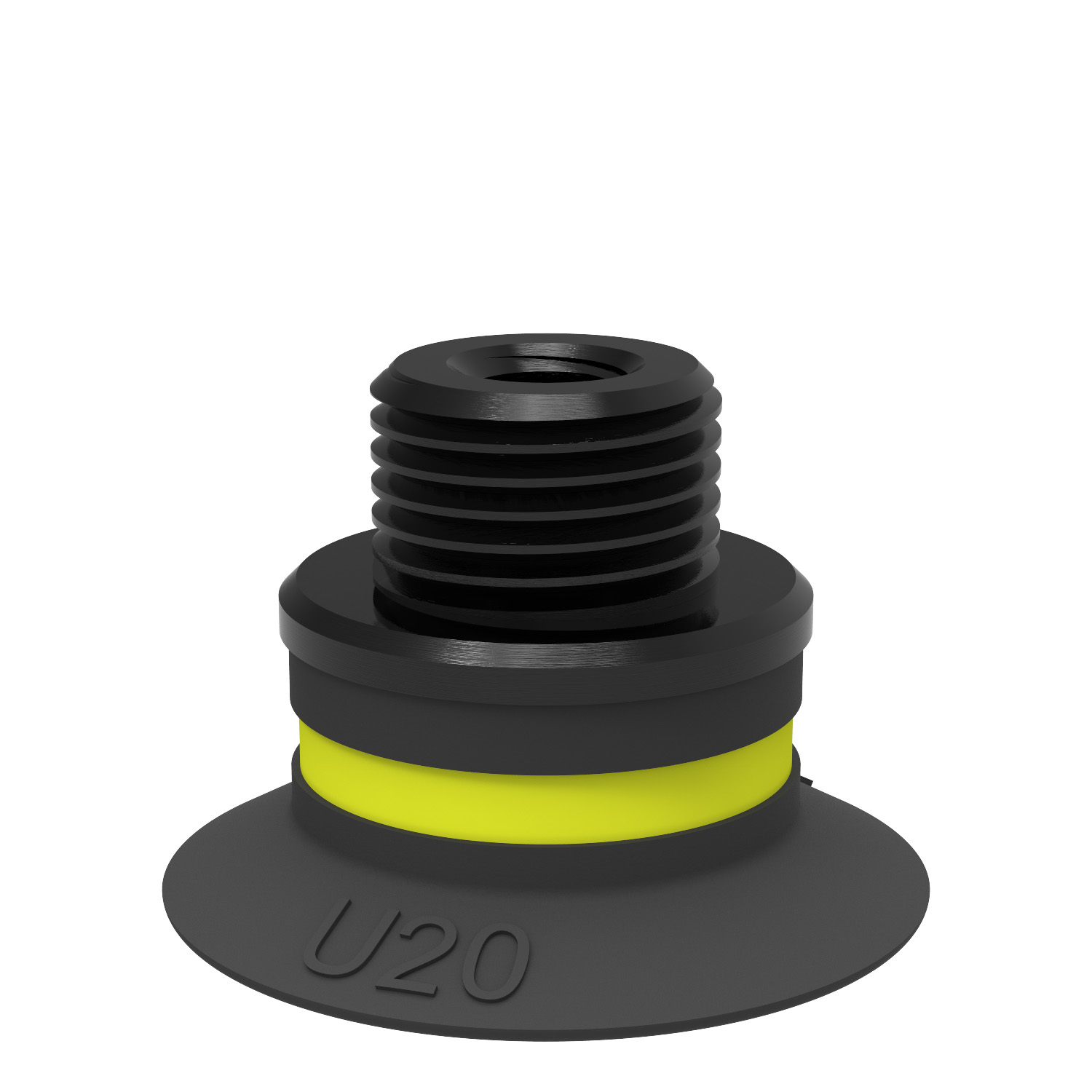 Piab Suction cup U20 Chloroprene, G1/8 male/M5 female, with dual flow control valve