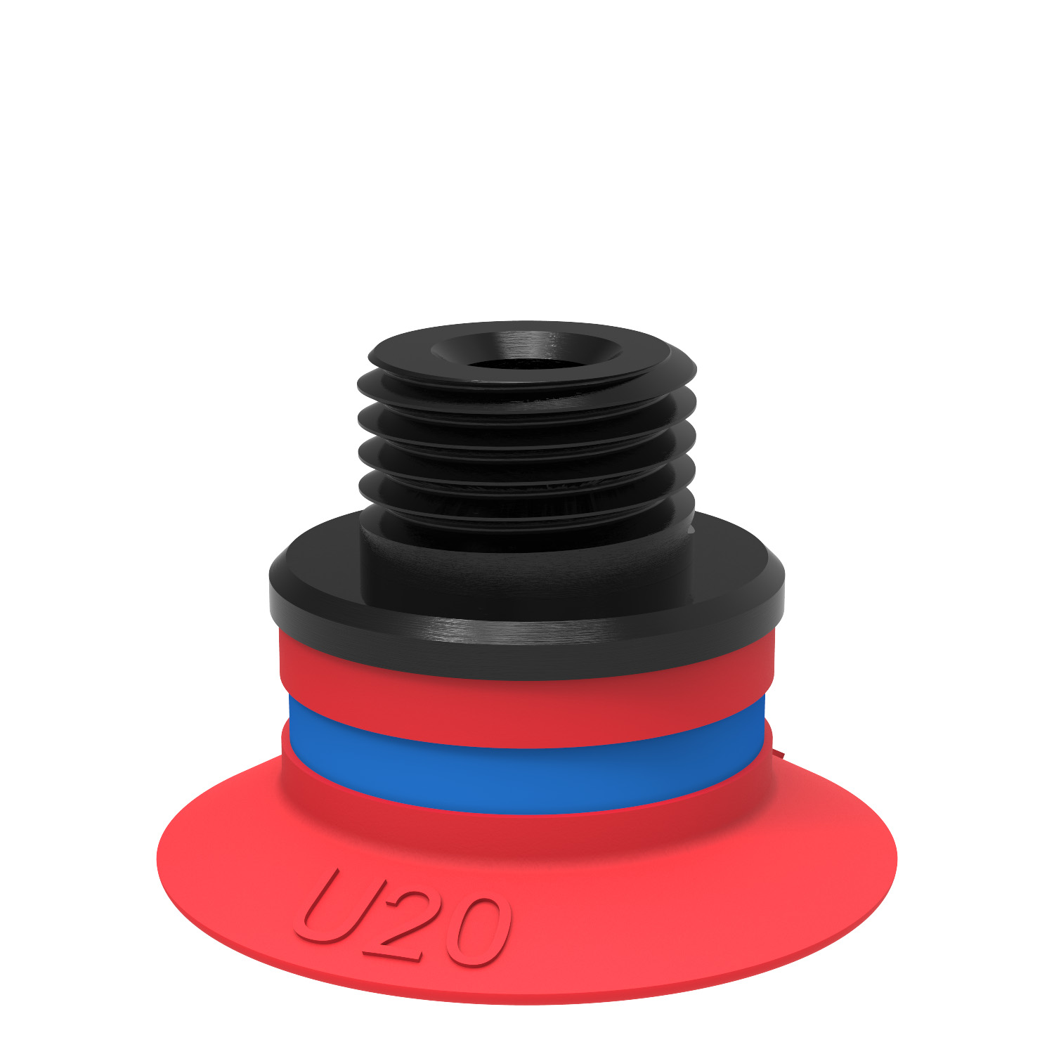 Piab Suction cup U20 Silicone, G1/8 male/M5 female, with mesh filter