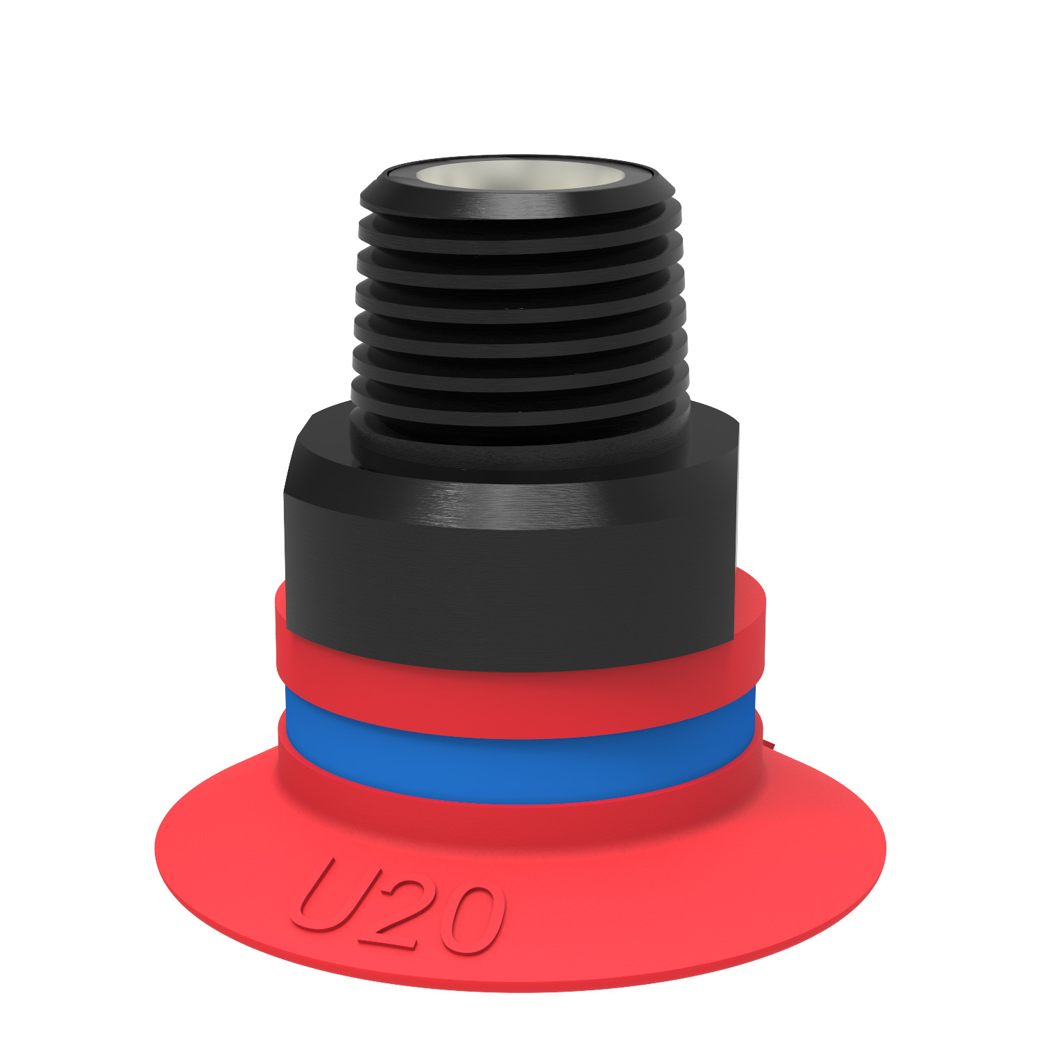 Piab Suction cup U20 Silicone, G1/8 male, with dual flow control valve