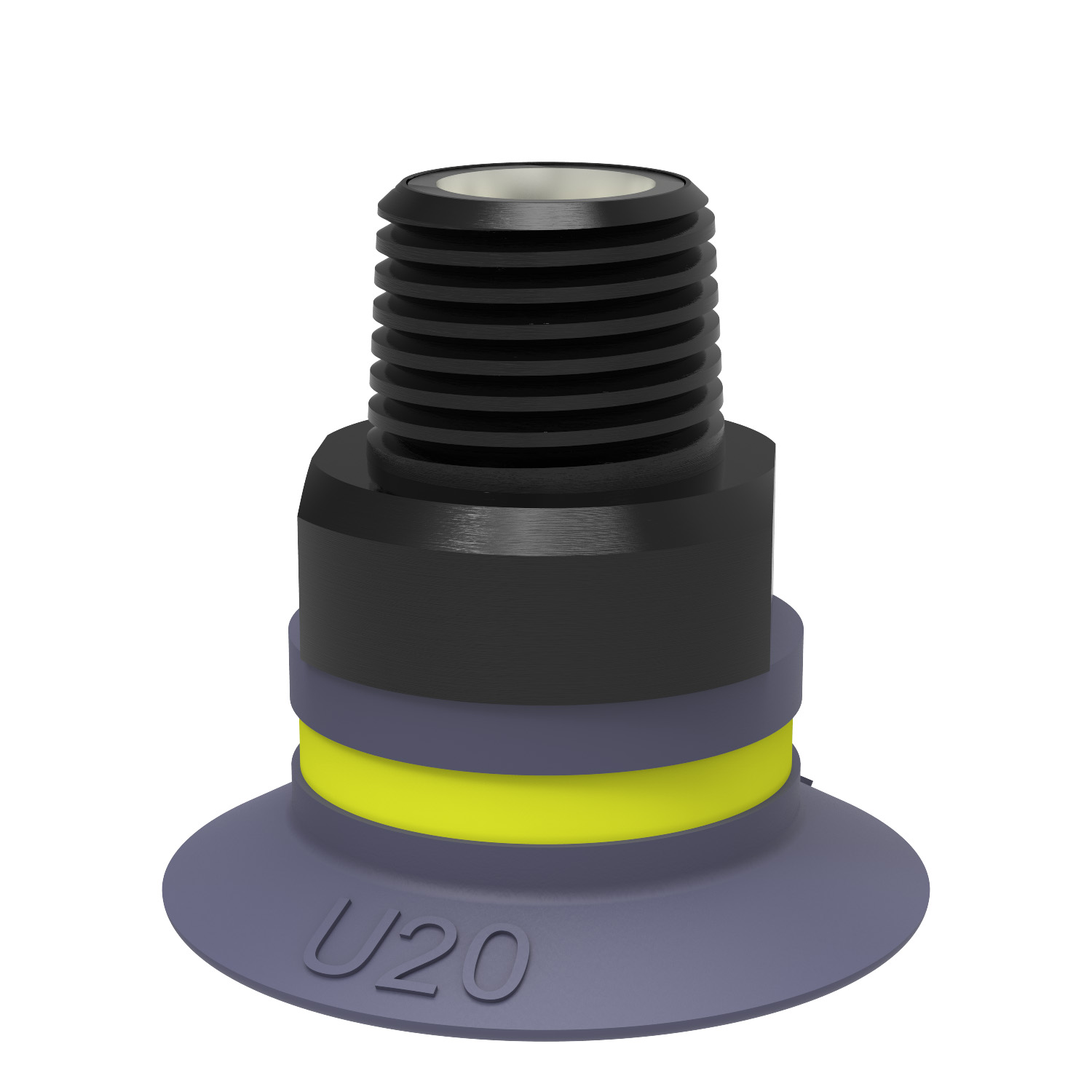 Piab Suction cup U20 HNBR, G1/8 male, with mesh filter and dual flow control valve