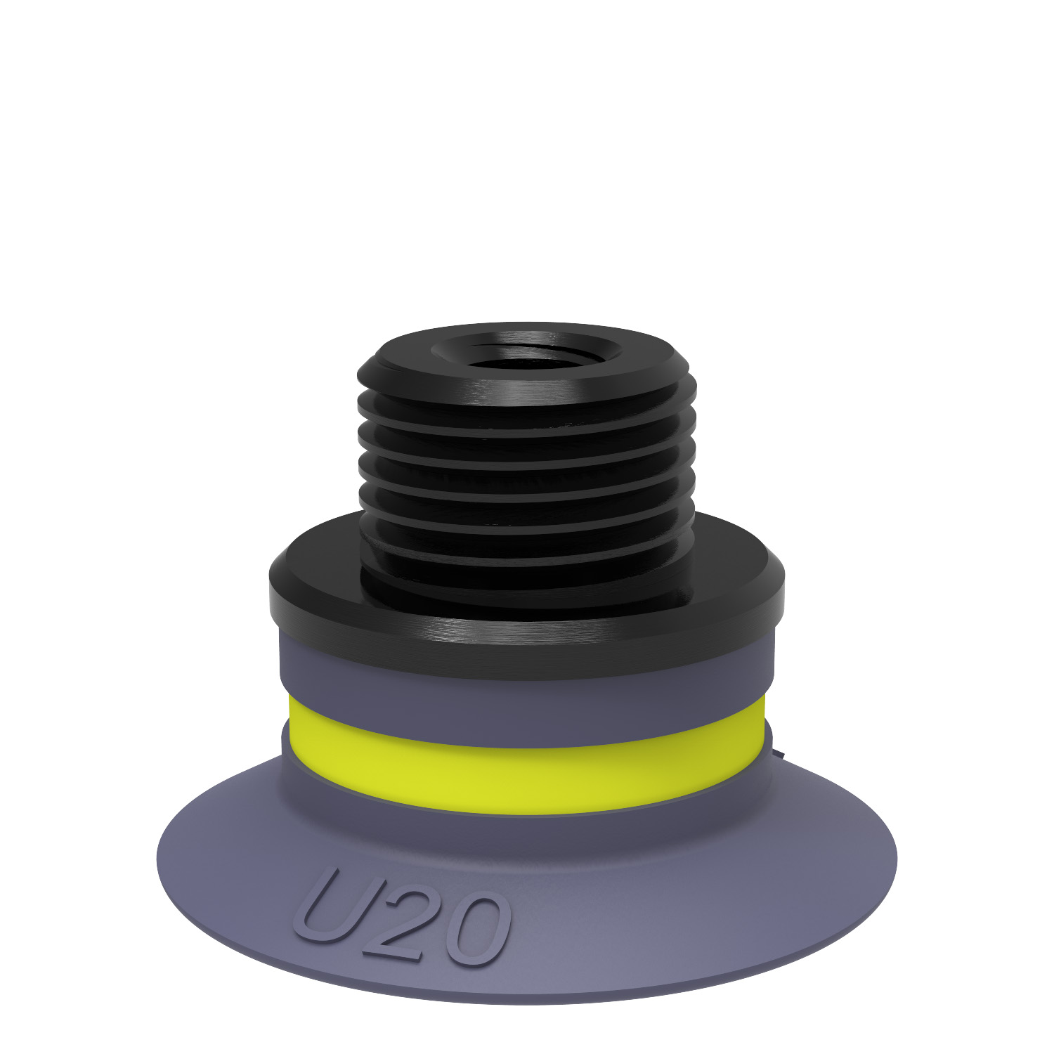 Piab Suction cup U20 HNBR, G1/8 male/M5 female, with dual flow control valve