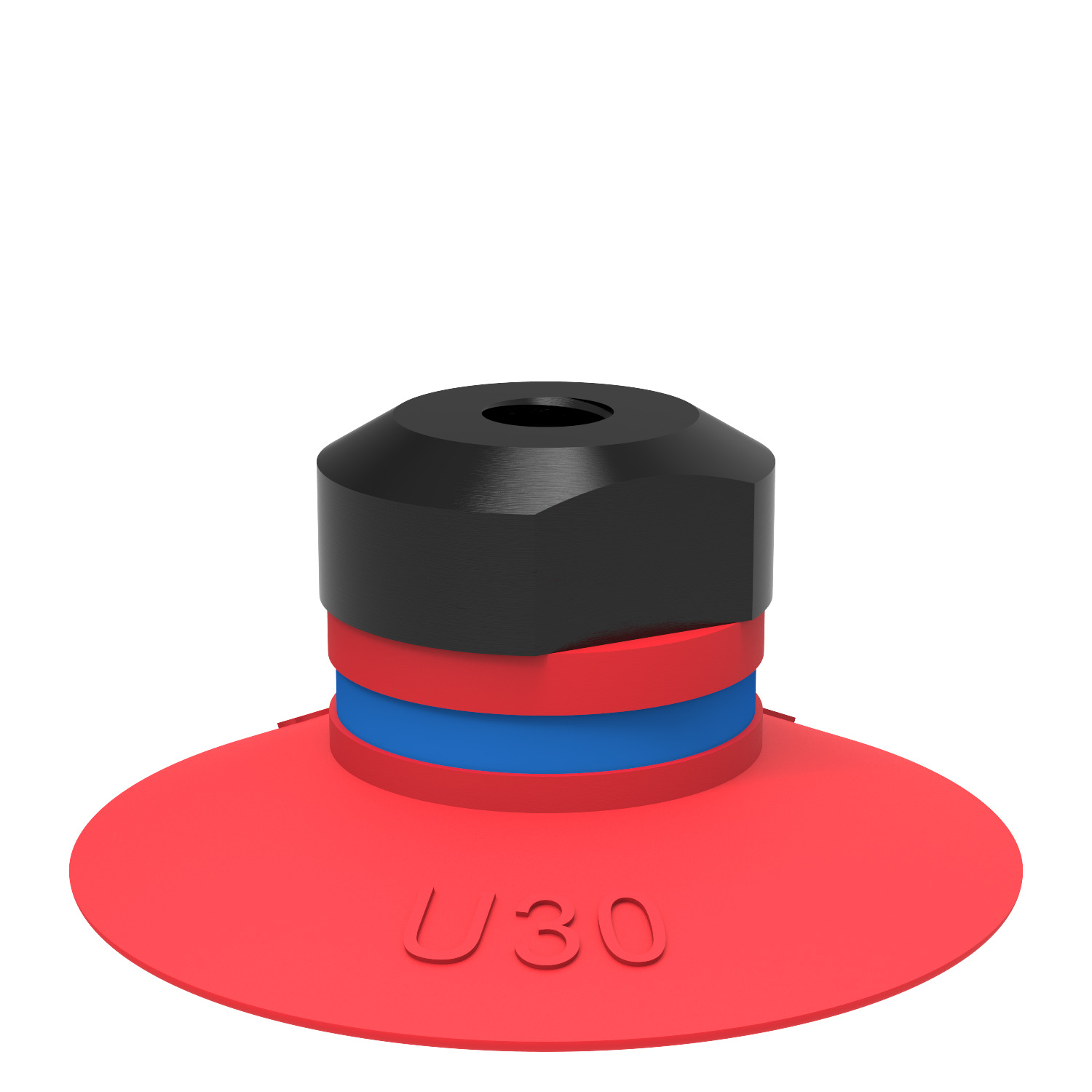 Piab Suction cup U30 Silicone, M5 female, with mesh filter