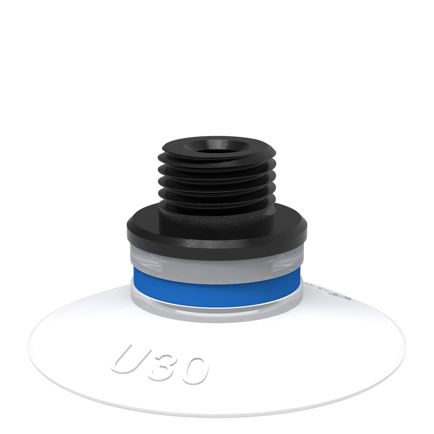 Piab Suction cup U30 Silicone FCM, G1/8 male / M5 female, with mesh filter