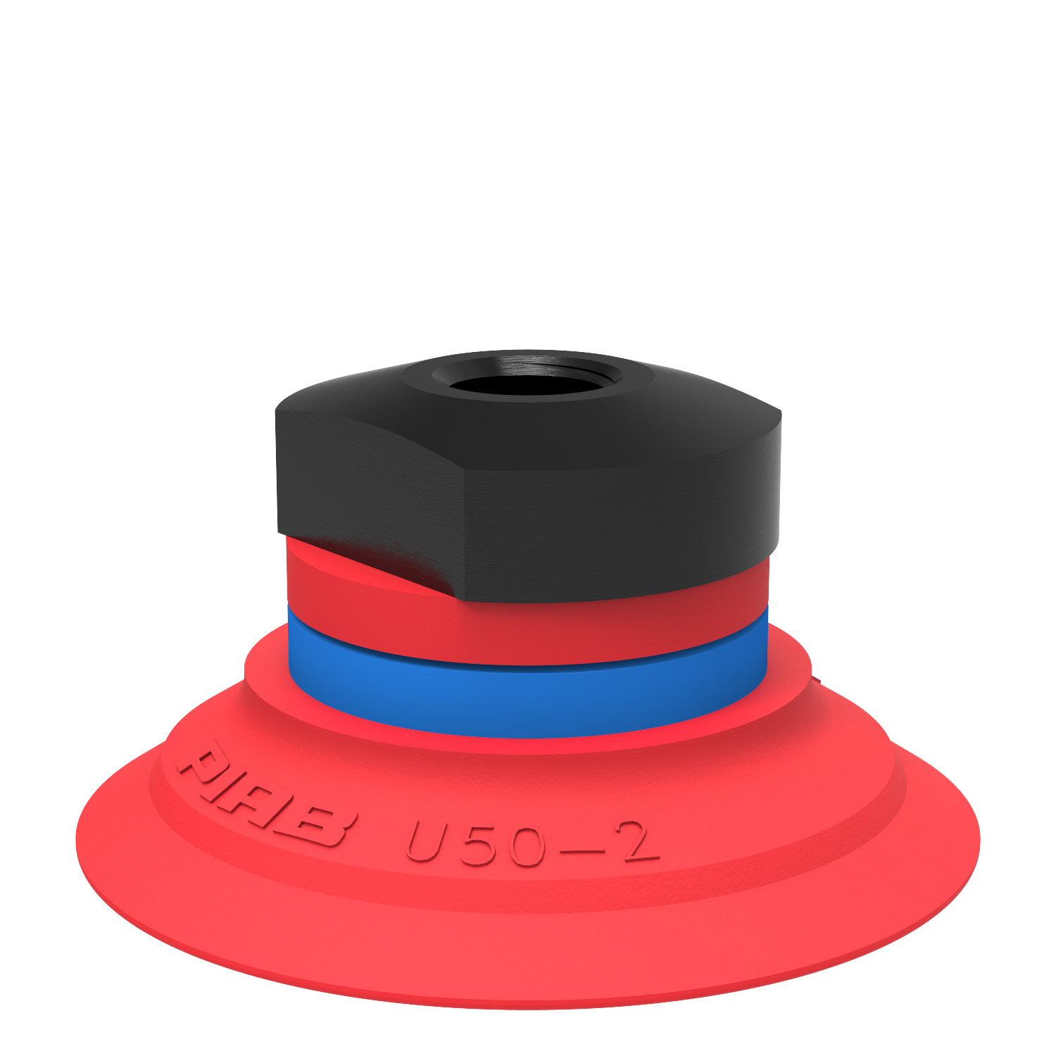 Piab Suction cup U50-2 Silicone, 1/8 NPSF female, with dual flow control valve