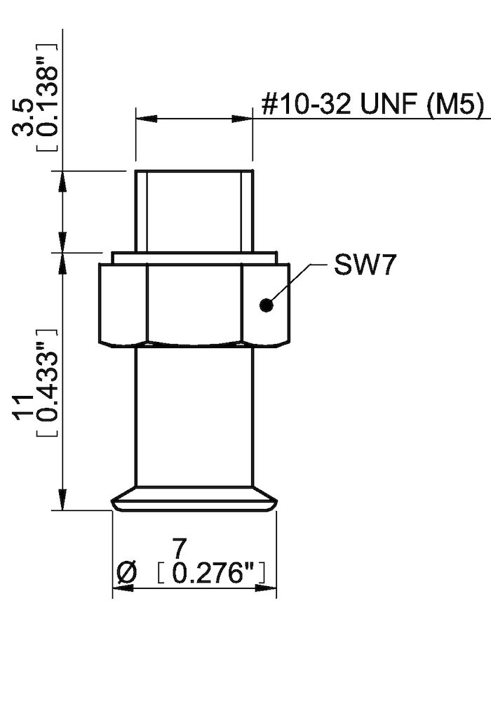 Piab Suction cup U6 Chloroprene, M5 male