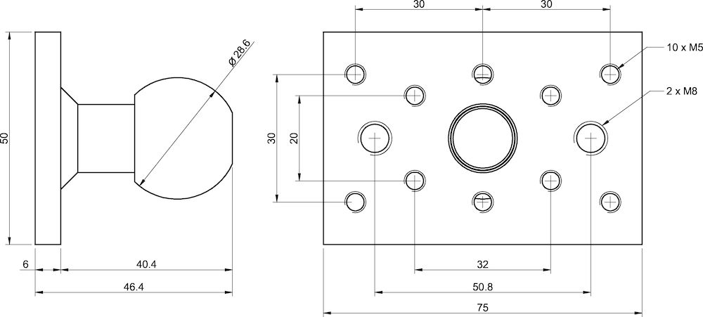 Piab Proximity mounting bracket