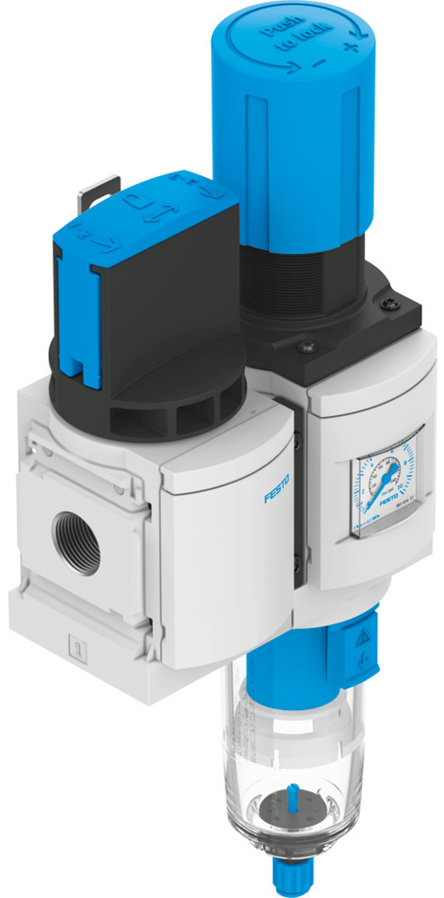 Festo 8176529 / MS6-EM1FR-1/2-D6-E-P-M-AG-BAR-WP-F1A-B Service Unit