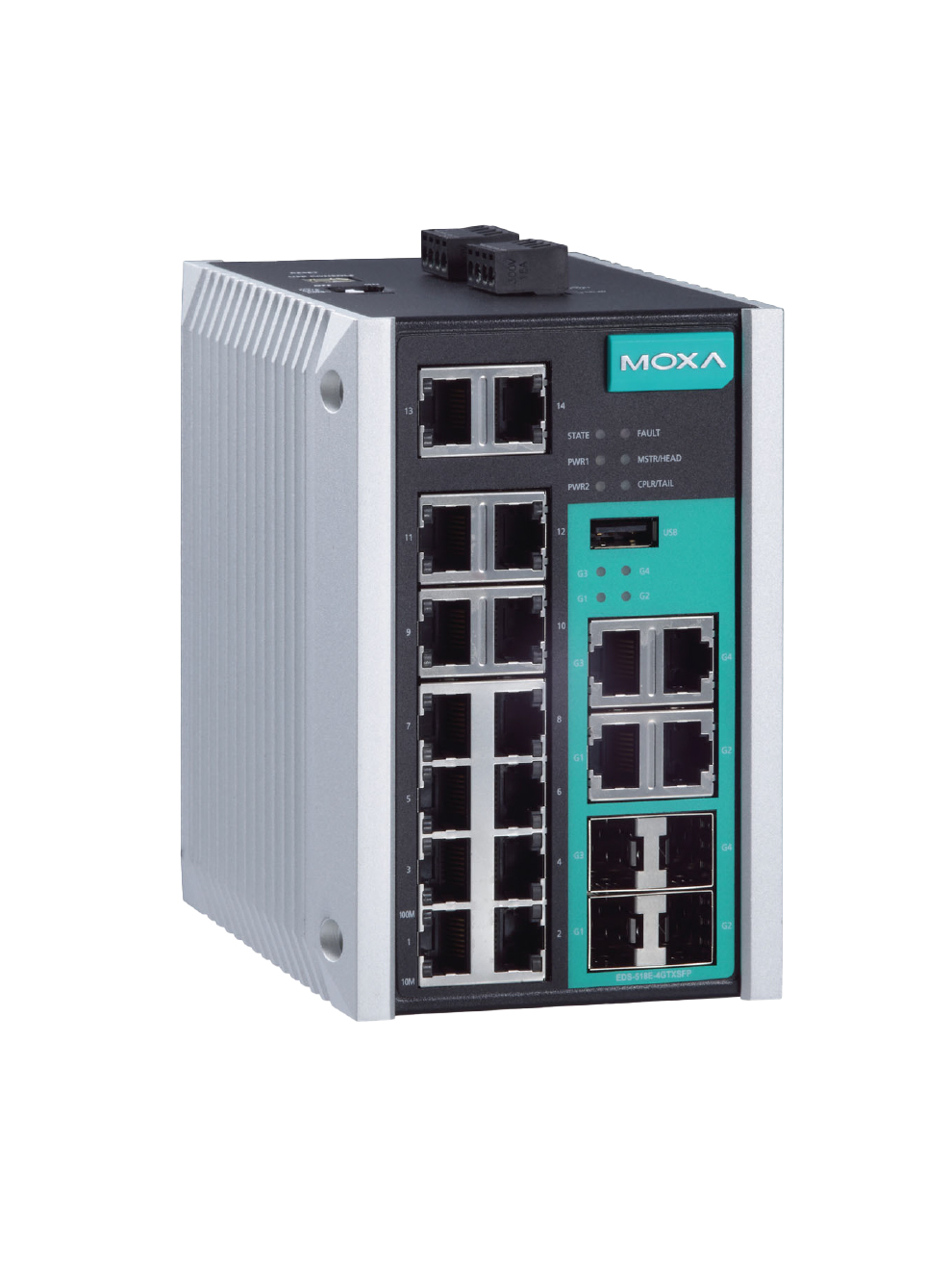 Moxa EDS-518E-4GTXSFP-T Managed Ethernet Switch