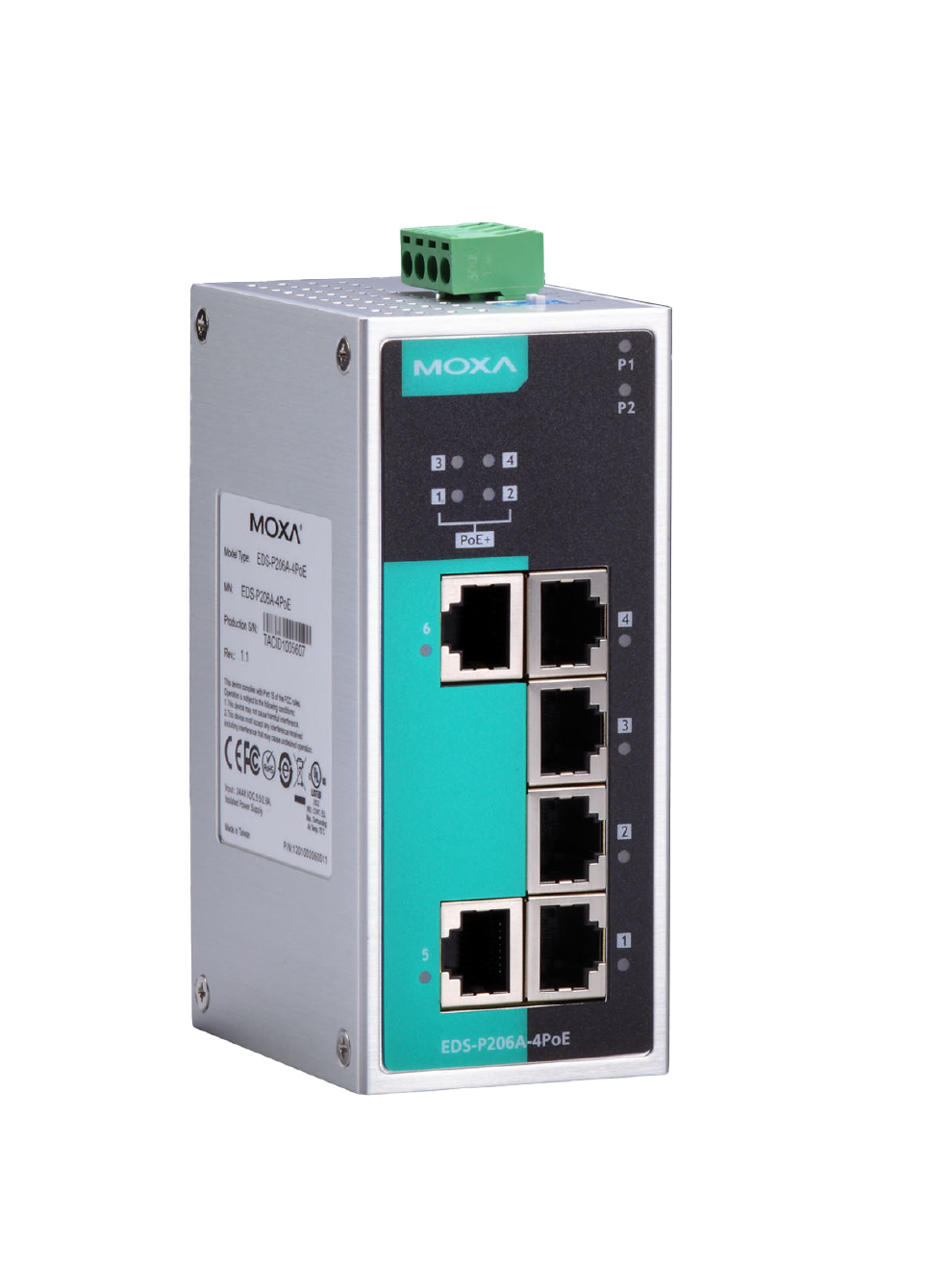 Moxa EDS-P206A-4PoE Unmanaged Ethernet / PoE Switch