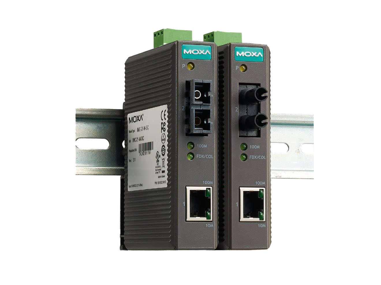 Moxa IMC-21 Series Ethernet-to-Fiber Converter
